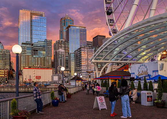 Seattle Waterfront Sunset